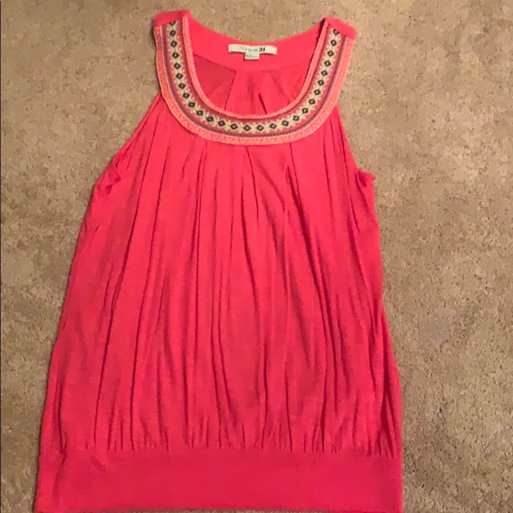 Bright pink tank top. Size medium